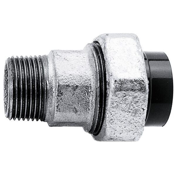 praher_adaptor-union-metric-bsp_solvent-socket_male-thread_zinc.jpg Муфта розбірна ПВХ/сталь Praher перехідна із зовнішньою різьбою, d50x1-1/2"