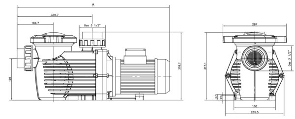 size_hcp3600_1.jpg Насос Hayward HCP36303E IE3 (380 В, 36 м3/год, 3 HP)