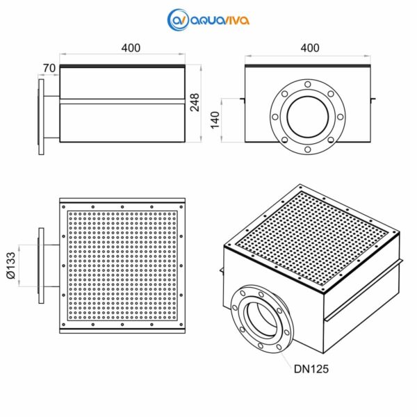 sliv-donnyj-aquaviva-400h400h240-mm-pod-beton.jpg Злив донний Aquaviva 400х400х240 мм, під бетон