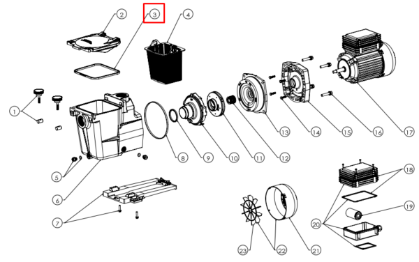 Прокладка кришки префільтра Hayward Super Pump Pro (SPX1600S)
