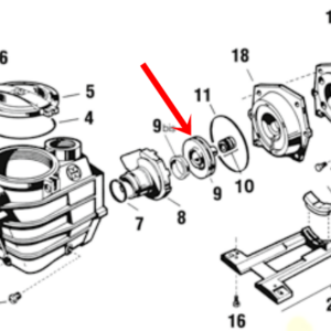 Крильчатка насоса Hayward RS3025, 2.5 НР (SPX3026CE)