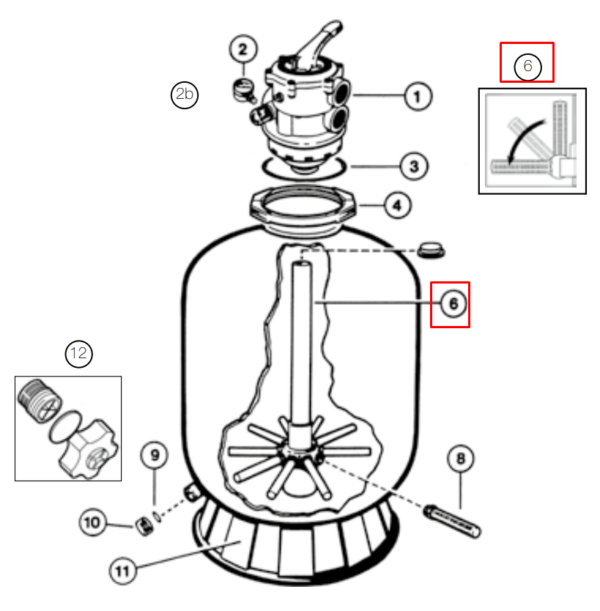 Дюзова коробка Hayward SX360DA (для S0360TE/S0360TXE)