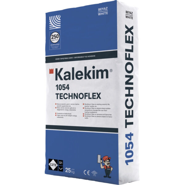 technoflex_kalekim_3.jpg Високоеластичний клей для плитки Kalekim Technoflex 1054, C2TE S1 (25 кг)