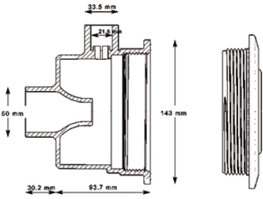 turb_j_bet1.jpg Форсунка гідромасажна Hayward TURBO-JET SP1450TE (15 м3/год, 50 мм), під бетон